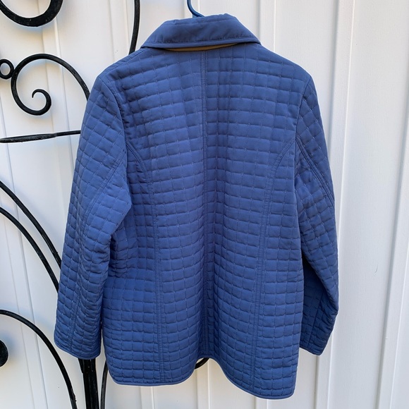 THE TOG SHOP Blue Tan Reversible QuiltCar Coat - Picture 6 of 8